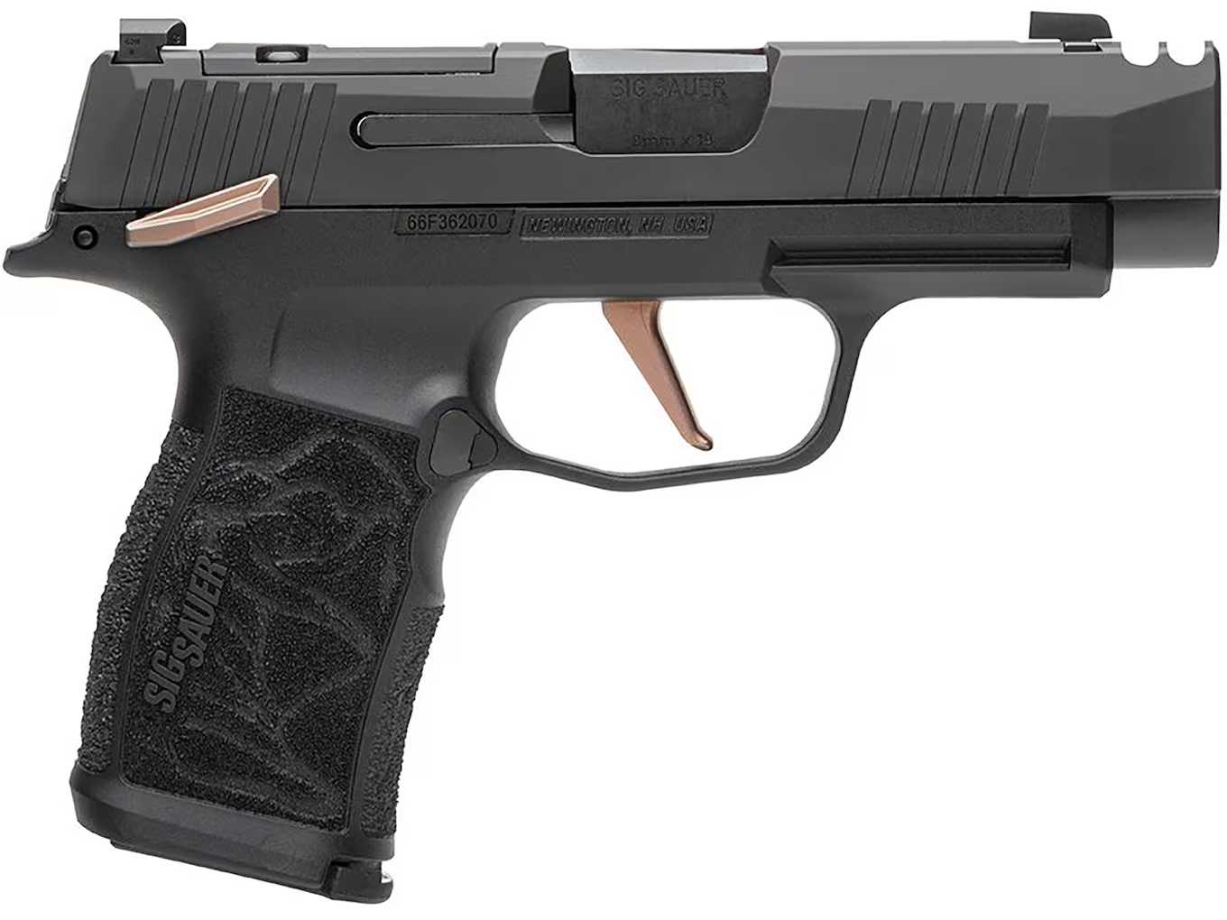 Sig Sauer P365 Rose XL Comp Semi-Automatic Pistol 9mm Luger 3.1″ Barrel 12-Round Black Black