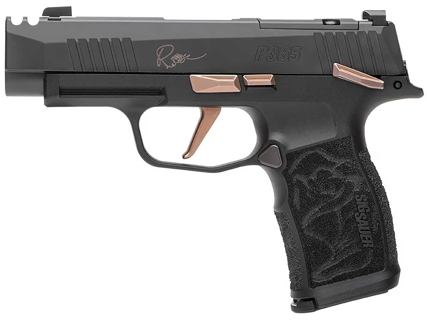 Sig Sauer P365 Rose XL Comp Semi-Automatic Pistol 9mm Luger 3.1″ Barrel 12-Round Black Black